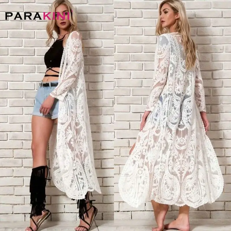 PARAKINI, хлопковая туника с круглым вырезом, саронг, купальный костюм, накидка, бикини,, для женщин, кружевная накидка, пляжная одежда, открытая, мини, Пляжное Платье