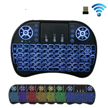 

Wireless Backlit I8 Mini Keyboard Touchpad Fly Air Mouse For Android TV Box Computer PS3 with English Spanish Russian