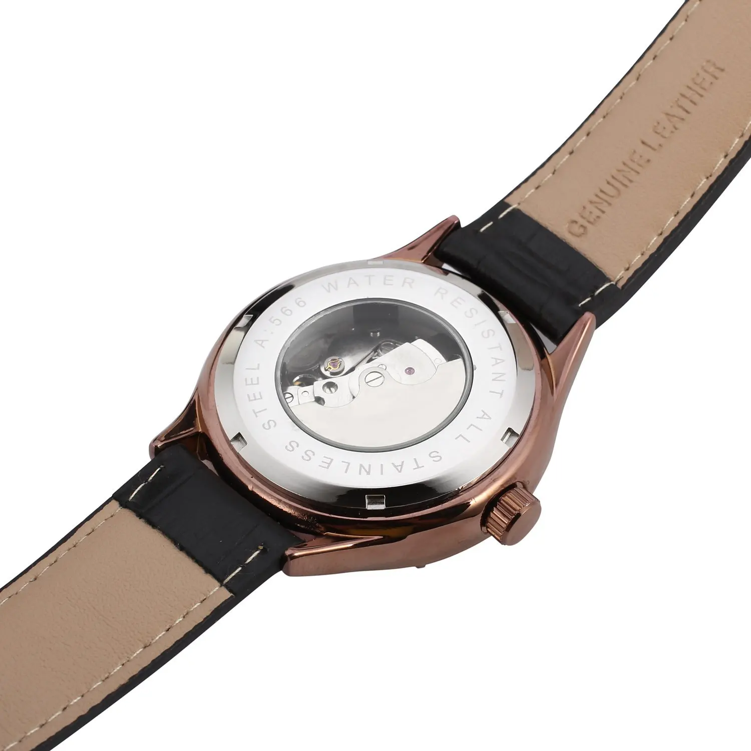 Forsining маховик Moon Phase многофункциональные полностью автоматические Аналоговые часы Мужские часы с кожаным ремешком наручные часы