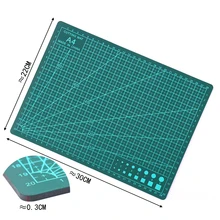Коврик для резки A4 30*22*0,3 см ПВХ 3-х слойные долговечный режущий диск двойного двухсторонний коврик для резки 1 шт