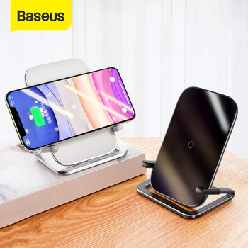 

Baseus 15W Qi Wireless Charger Stand Qi Fast Charge Phone Stand Multifunctional Wireless Charging Pad For iPhone 11 Pro Samsung