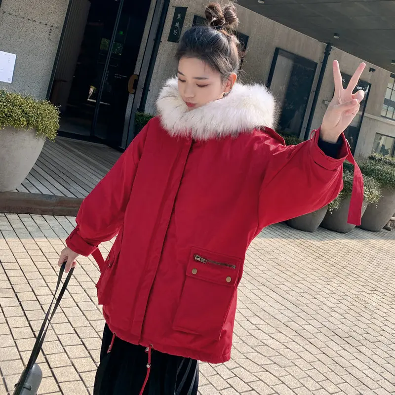 

Cotton Coat Women's Short 2018 Winter New Style Korean-style Dongdaemun Thick Loose-Fit BF Students CHIC Cotton-padded Jacket Co