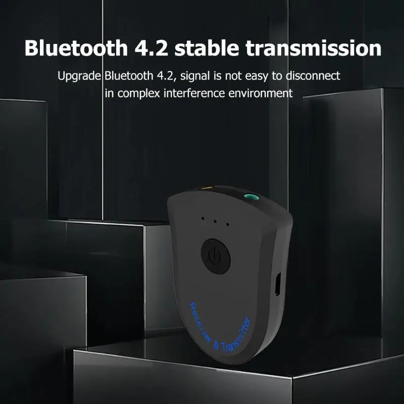 Портативный Bluetooth 4,2 приемник передатчик AUX 3,5 мм аудио музыка беспроводной адаптер для ТВ ПК наушники Динамик сигналы бесплатно