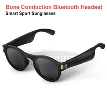 Дизайн солнцезащитные очки Беспроводные наушники с технологией костной проводимости Солнцезащитные очки Спортивные стерео музыкальные наушники очки для верховой езды