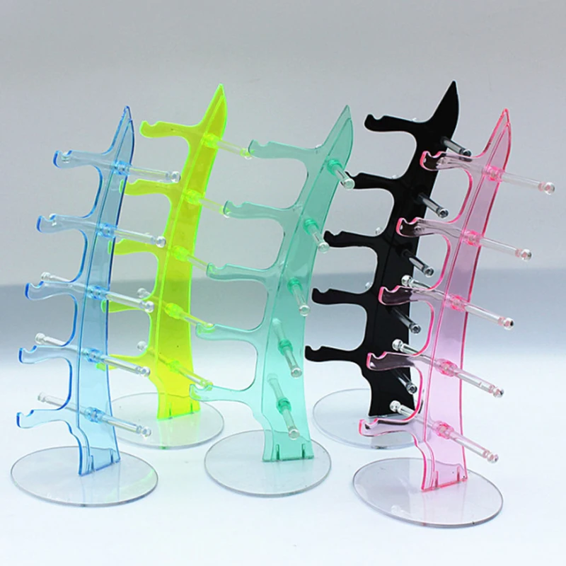 

5 Pairs Sunglasses Holder Acrylic Sunglasses Glasses Eyeglasses Display Rack Clear Sun Glasses Showing Rack Standing Holder