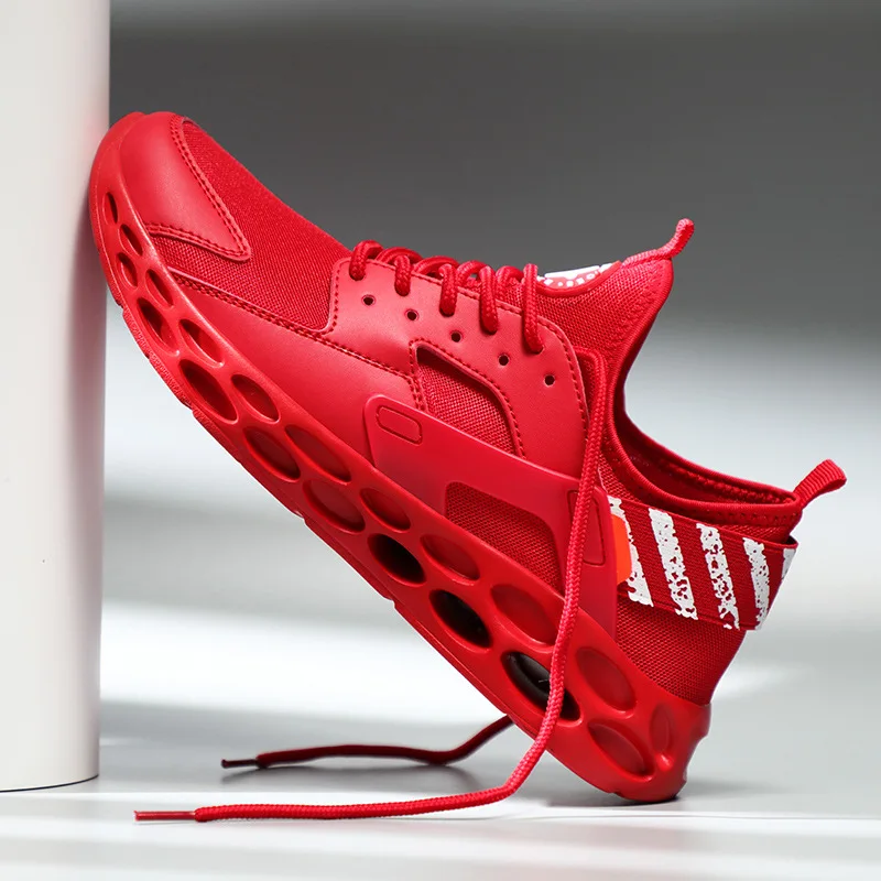 Summer New Style MEN'S Shoes Fly Netting Surface Athletic Shoes Korean-style Hollow out End of Large Size Casual Trendy Sho