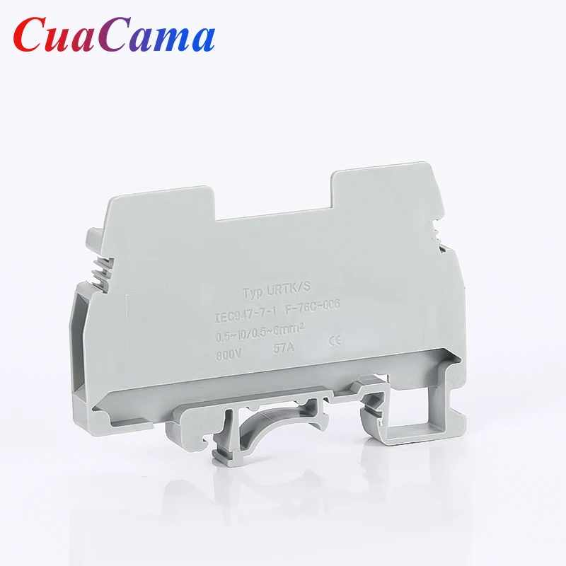 10 Pcs URTK/S Din 레일 유형 전류 테스트 터미널 와이어 전기 범용 커넥터 블록 나사 연결 UK-6S