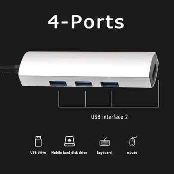 

Aluminum USB HUB Type C/USB 3.0 Splitter 4 Ports USB-C Adapter for Macbook Pro Air Surface pro 6 Huawei matebook Hub High speed