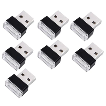 

Car Usb Atmosphere Light - 7Pcs Car Usb Lighting Universal Mini Usb Led Wireless Car Interior Lighting Neon Lights for Car (7 Co