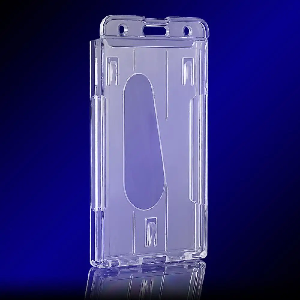 

Card & ID Holders Hot Sale Double Card Holder Acrylic Plastic ID Badge Card Case Business Card Case