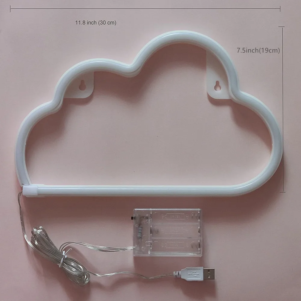Неоновый светильник с питанием от аккумулятора/USB ночник декоративный s