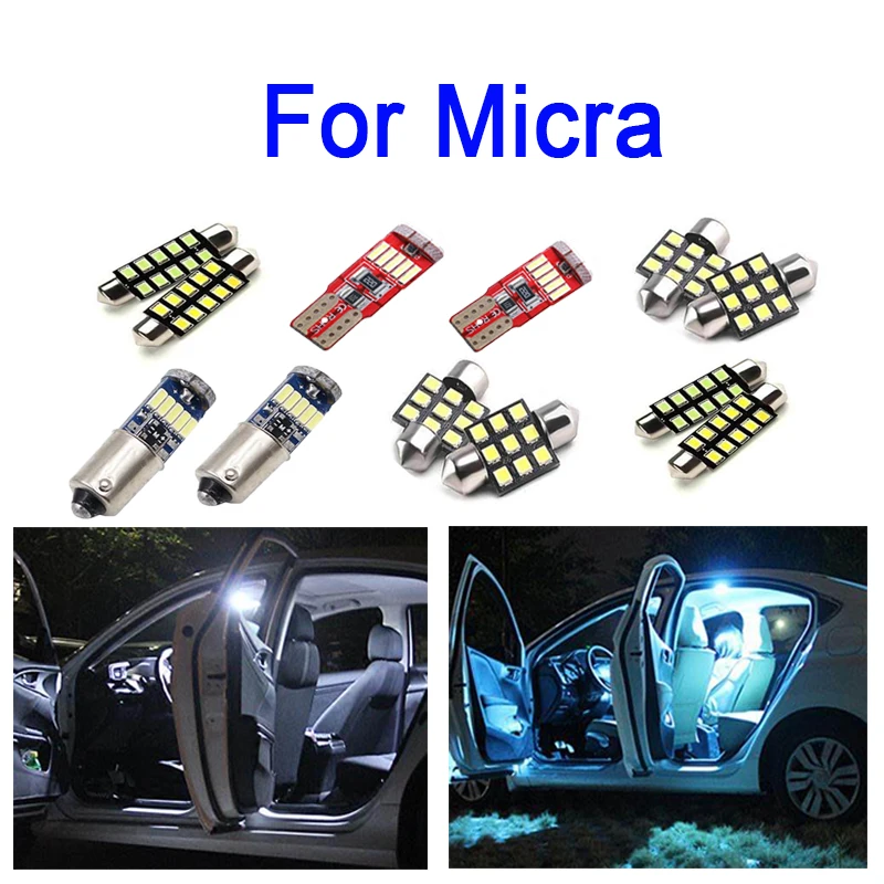 

100% Perfect White Error Free LED bulb Interior Dome Map Trunk light kit For Nissan Micra K11 K12 K13 K14 (1993-2019)