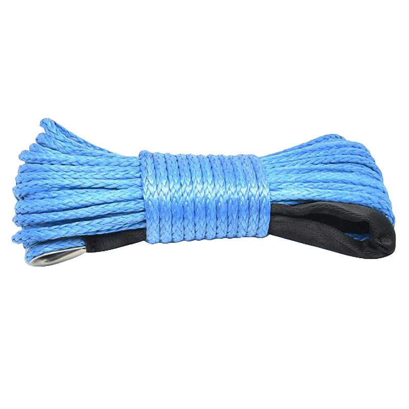 

NEW-7700Lbs Electric Winch Rope Nylon Rope High Strength Fiber Rope 6mmx15M Car Trailer Rope Trailer Belt