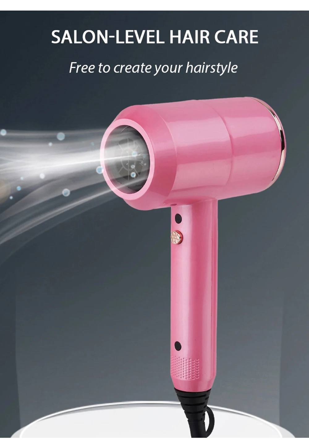 cabelo 2000w profissional com concentrador difusor função de indução lonic