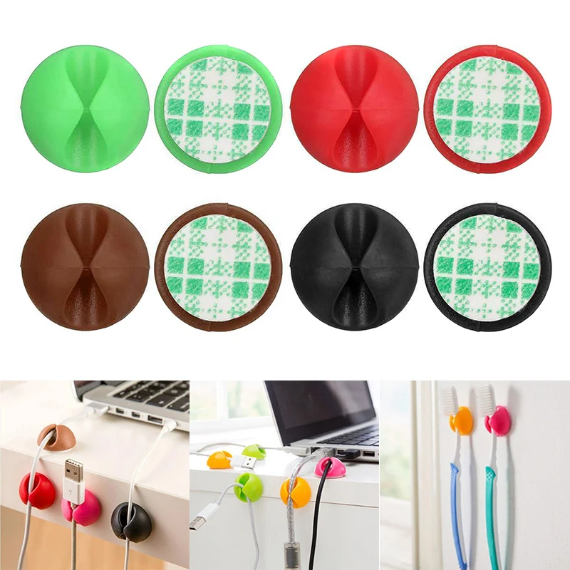 

30pcs Multifunctional Rubber Clip Organizers Desktop Self-adhesive Data Charging Cable Clip ING-SHIPPING
