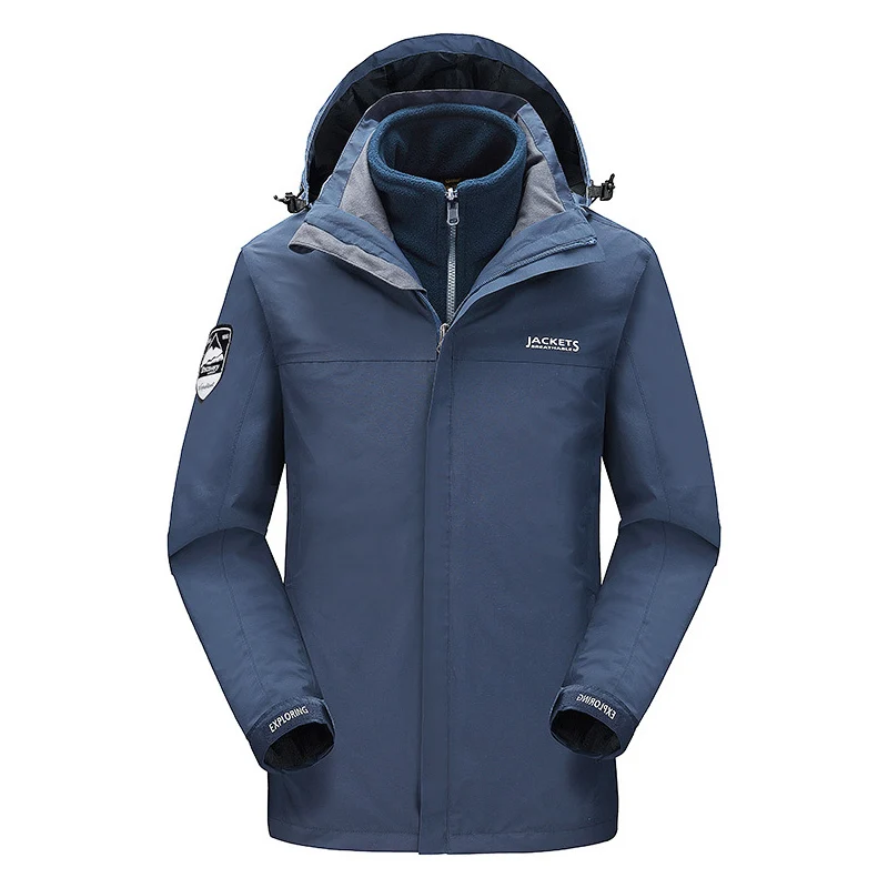 Blue Refire gear зимние теплые тактические куртки с капюшоном мужские водонепроницаемые ветровки толстые куртки повседневные Модные ветрозащитные пальто Pizex - Цвет: Blue