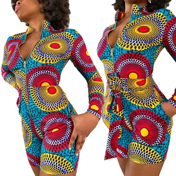 Benga African Long Sleeve Mini Playsuit