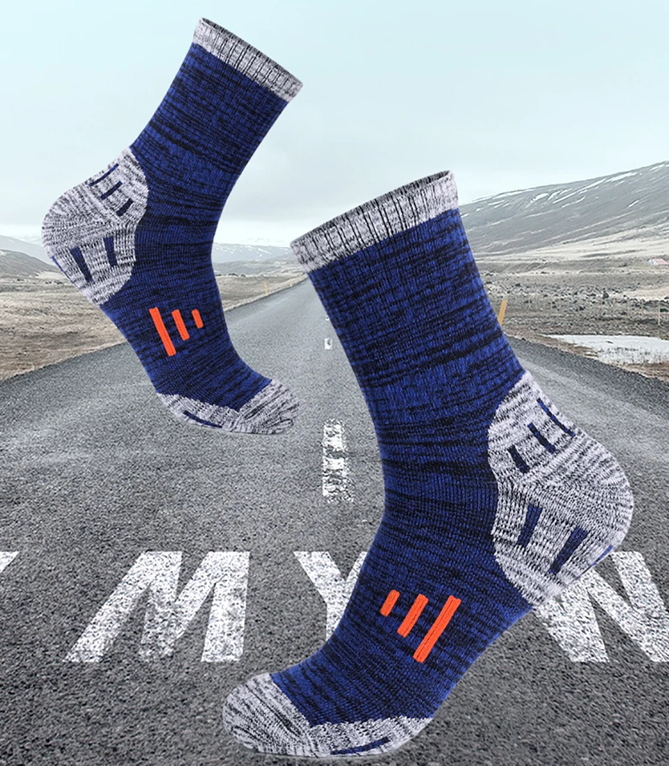 1 paire hiver chaud épaissi chaussettes de ski Sports de plein