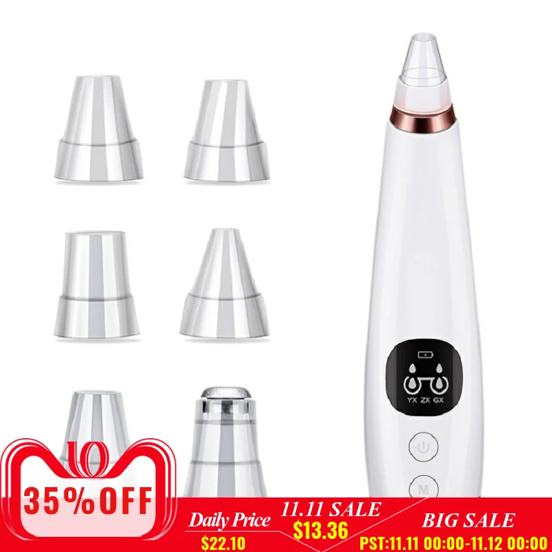 

Electric Blackhead Inhaler Remover Acne Spot Face Vacuum Pore Cleaner Suction Skin Care Cleaning Lifting Massager Skin Care Tool