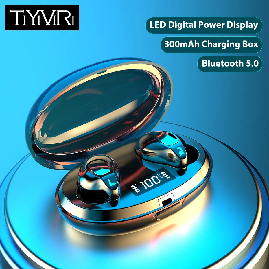 TWS Bluetooth V5.0 беспроводные наушники с микрофоном спортивные водонепроницаемые 6D