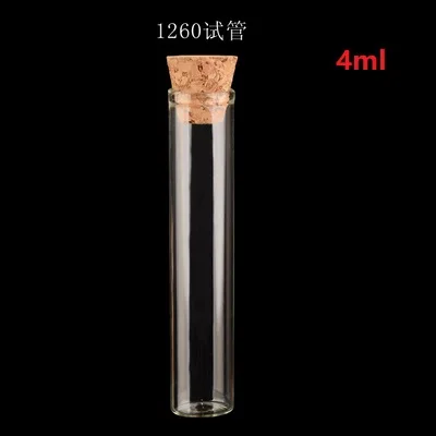 12x60mm 4ml 1500 x мини пробковые стеклянные флаконы Dia12mm серии DIY кулон Декор бутылки 5 мл прямая пробирка - Цвет: 12x60mm 4ml