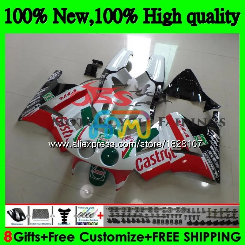 RVF400R для HONDA VFR400 Castrol зеленый R NC24 V4 VFR400R 87 88 89 90 87BS. 43 ЛРВ 400 R NC30 400R 1987 1988 1989 1990 обтекатель - Цвет: No. 1
