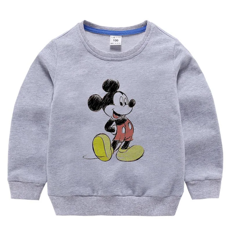 Girls Boy Sweatshirt Ulzzang Street Clothing Mickey Minnie Series Harajuku Print Sweater Harajuku Casual Sweatshirt - Цвет: 14