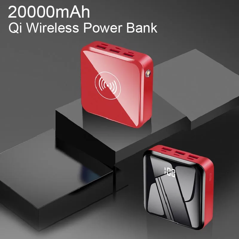 wireless power bank Qi Wireless Charger Power Bank 20000mAh Portable USB Wireless Battery Charging for iPhone 11 X 8 Plus Samsung Note S8 PowerBank 12v power bank Power Bank