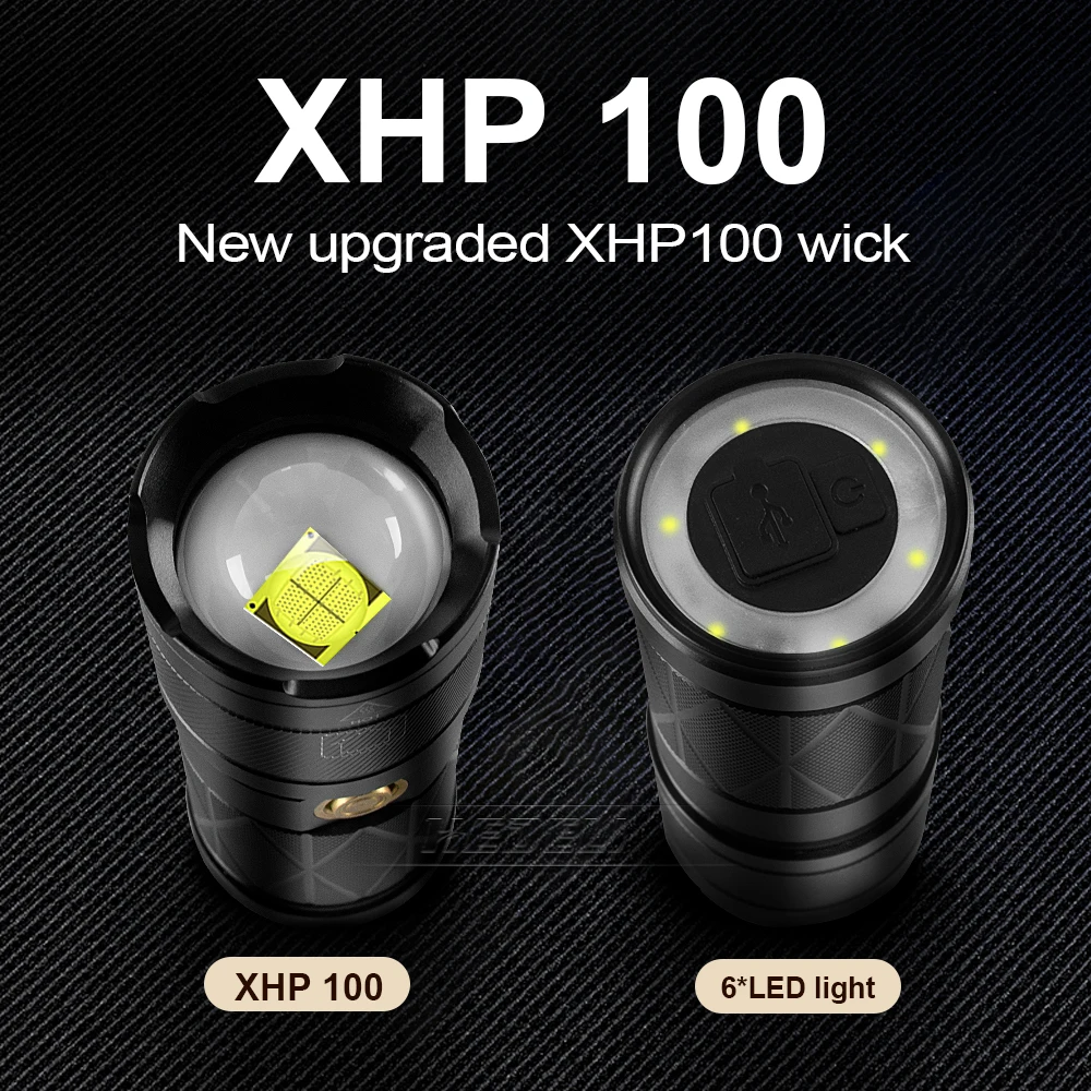 US $9.38 600000LM Xhp100 Powerful Led Flashlight USB Torch Rechargeable Tactical Flashlight Xhp90 High Power Flashlights Xhp70 Xhp50 Lamp