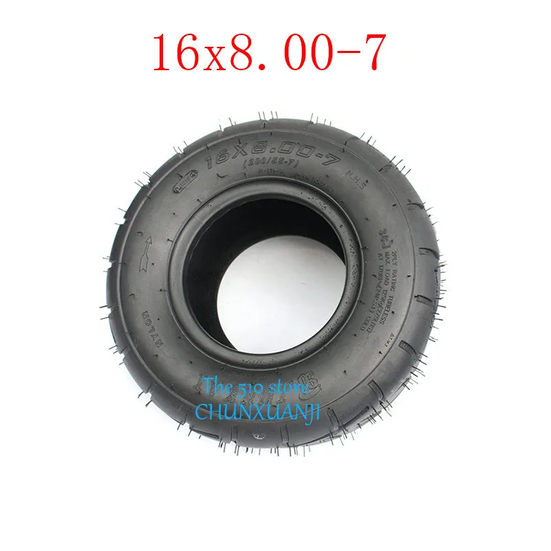 2 шт. 16x8. 00-7 бескамерные шины для пляжного автомобиля 16X8-7 ATV Go-kart износостойкие дорожные вакуумные шины четырехколесные ATV шин