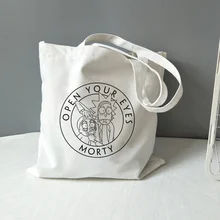 Сумка-тоут Рик Холщовая Сумка Хозяйственная Сумка текст Сделай Сам ежедневное использование пользовательский принт Логотип эко многоразовая утилизация