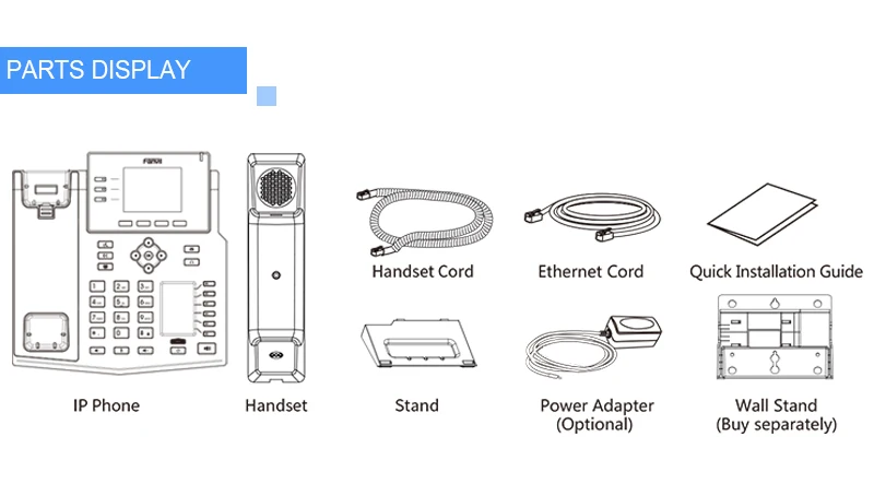 Fanvil X4U IP телефон предприятия Wi-Fi Bluetooth беспроводной телефон Поддержка iP4/IPv6 VoIP телефон предприятия для офиса конференции