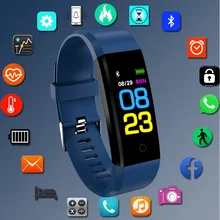 Спортивные силиконовые цифровые часы для фитнеса, мужские часы с Bluetooth, шагомером, монитором сердечного ритма, мужские часы для бега, цифровые часы для Android IOS