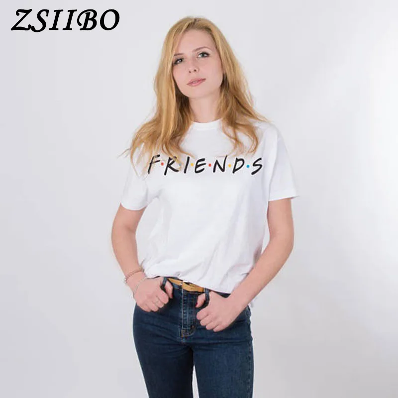 Женская футболка с надписью FRIENDS повседневная забавная для девушек хипстерская