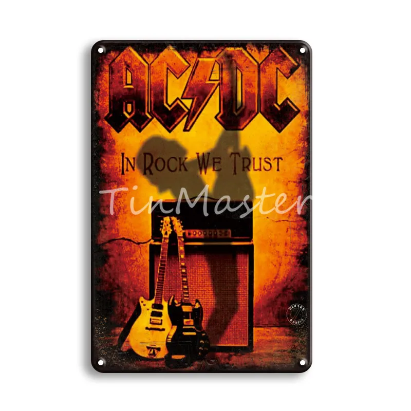 40189 Группа acdc рок-н-ролл винтажная металлическая жестяная вывеска Ретро музыкальный бар Паб домашний декор гостиная настенная художественная металлическая живопись плакат доска - Цвет: 40189