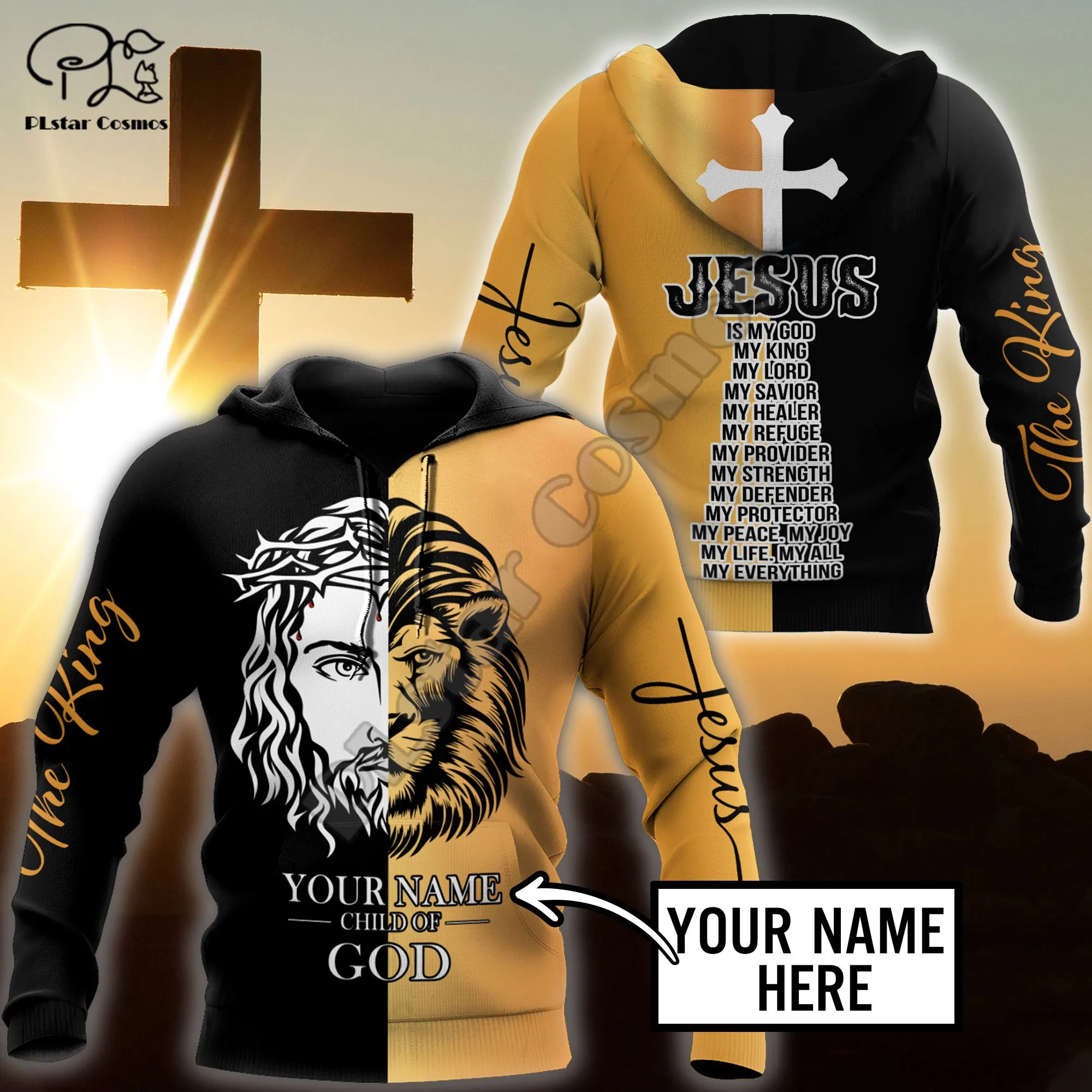 

Толстовки с капюшоном PLstar Cosmos Premium с изображением христианского Иисуса ребенка Бога, толстовки с 3D рисунком для мужчин и женщин, Повседневная Уличная одежда G20