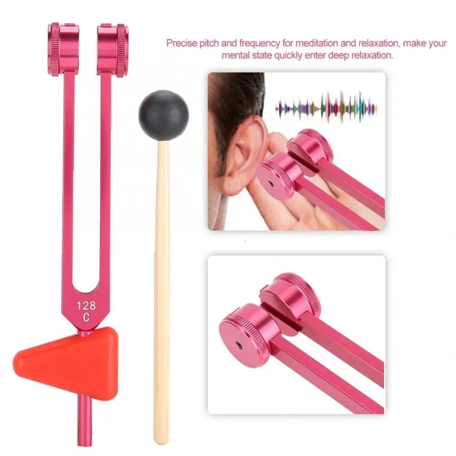 

C128HZ Aluminum Alloy Percussion Hammer Neurological Tuning Fork Sound Healing Sound Hammer Massage Relaxation v