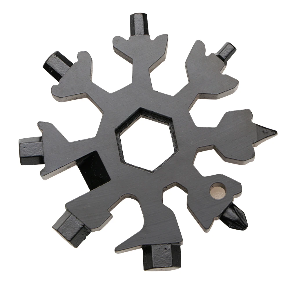 Black Easy N Genius Saker 18-in-1 Stainless Steel Snowflakes Multi-Tool Saker 18-in-1 Snowflake Multi-Tool,AMENITEE 18-in-1 Snowflake Multi-Tool