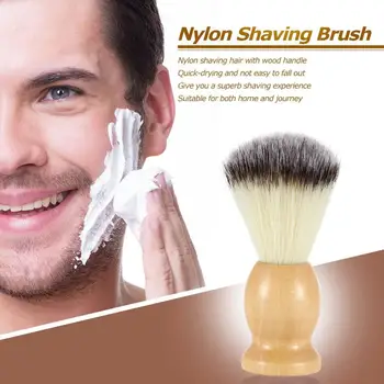 

Men's Shaving Cleaning Brush Household Shaving Brush Wooden Handle Shaving Brush Men Beard Cleaning Supply