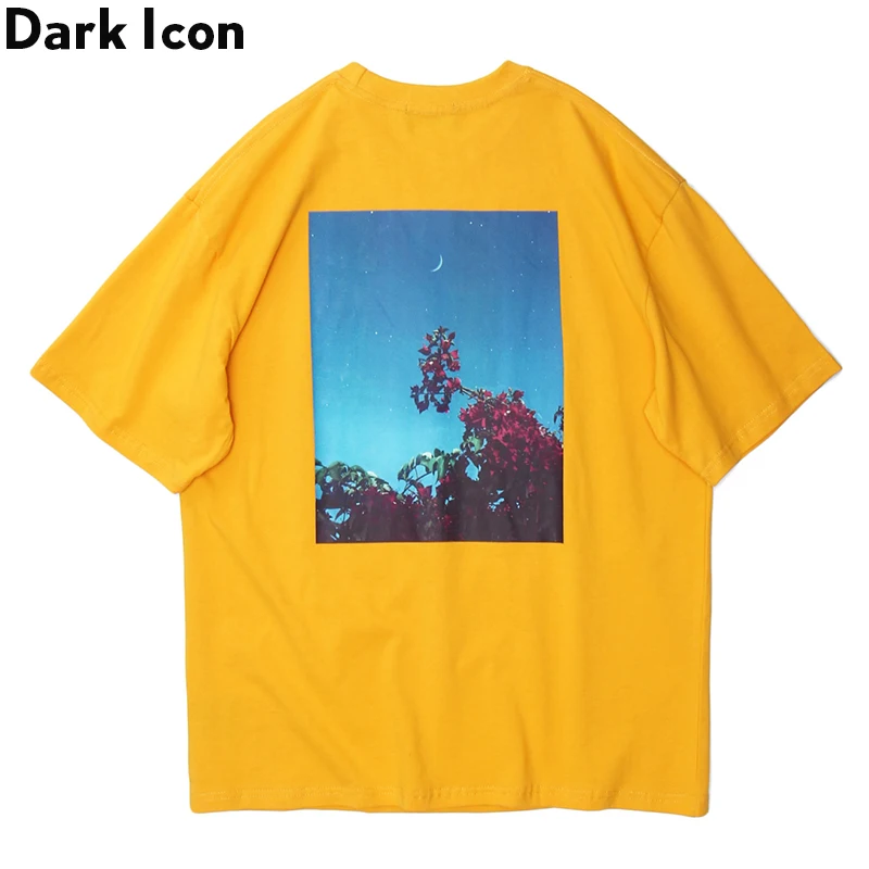 Мужская футболка с круглым вырезом Dark Icon летняя в стиле хип хоп уличная одежда