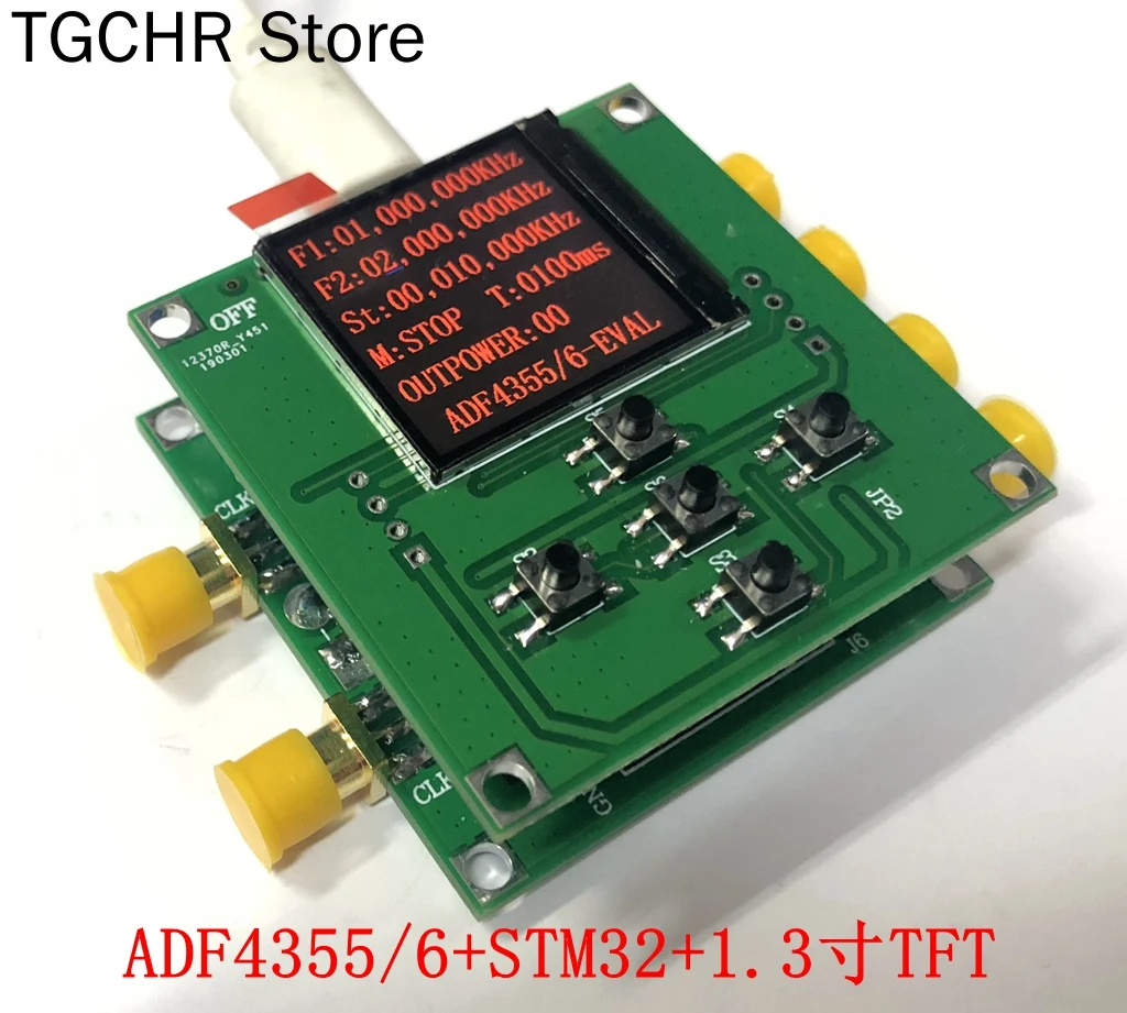 

Adf4355 PLL RF источник 54m-6,8 ghz Stm32f3 Master + TFT LCD