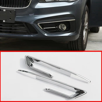 

For BMW 2 Series F45 F46 Gran Active Tourer 2015 2016 Car Accessories ABS Chrome Polish Silver Front Fog Lamp Light Cover Trim