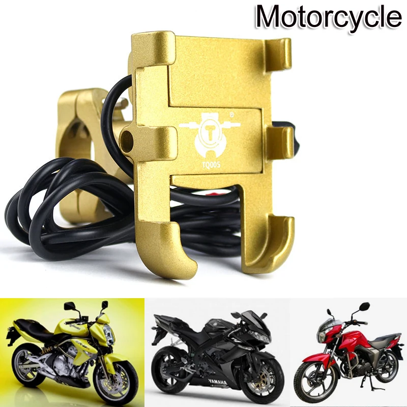 Aluminum Alloy Motorcycle Phone Holder Support MotorBike Handlebar GPS Navigation Bracket Mount Clip For Mobile Cellphone Aluminum Alloy Motorcycle Phone Holder Support MotorBike Handlebar GPS Navigation Bracket Mount Clip For Mobile Cellphone
