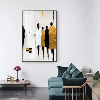 

Canvas Painting Nordic Poster Print Abstract Bronze British Street Wall Art Picture for Living Room Classic Wall Paintings Decor
