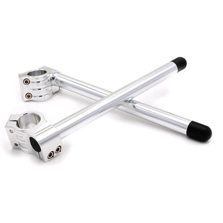 

Motorcycle Handlebar Cafe Racer Racing Adjustable CNC Clip On Motor Motorbike Fork Handle Bar 48 50 51 52MM Chrome Black