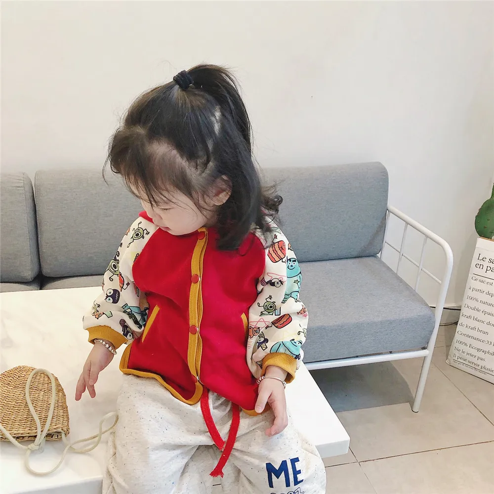 Tonytaobaby/осенняя одежда; Новая детская одежда; толстовка с капюшоном с принтом «Монстр динозавров» для девочек и мальчиков