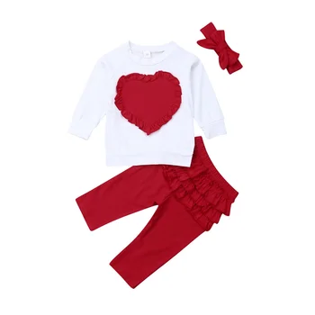 

0-3T Newborn Kids Baby Girl Clothes Set Cotton Sweatshirt Tops Pants Tracksuit Elegant Cute Sweet Fashion Outfit Set