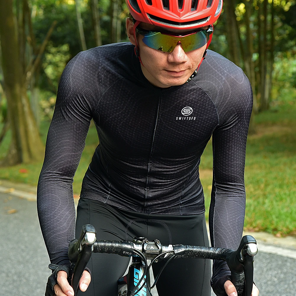 SWIFTOFO maillot de Ciclismo de larga para hombre, ropa de equipo profesional de ajuste fino, cómoda, con solar, para bicicleta de carretera, primavera y otoño|Maillot - AliExpress