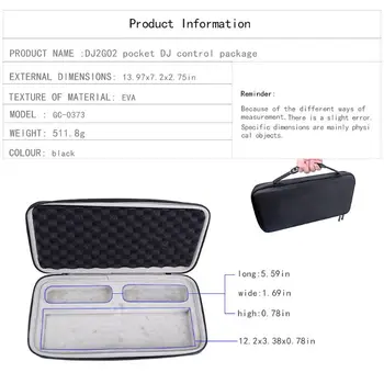 

EVA Storage Bag Travel Carrying Hard Case for Numark DJ2GO2/Pocket DJ Controller 28TE