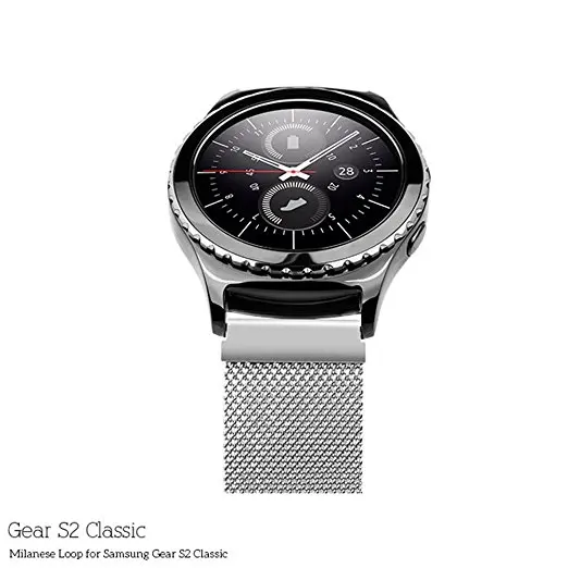 Samsung Gear S3 Frontier/Classic 22mm/S2 20mm Band Strap Galaxy Watch 46mm 42mm Stainless Steel Loop Milanese Belt Accessories